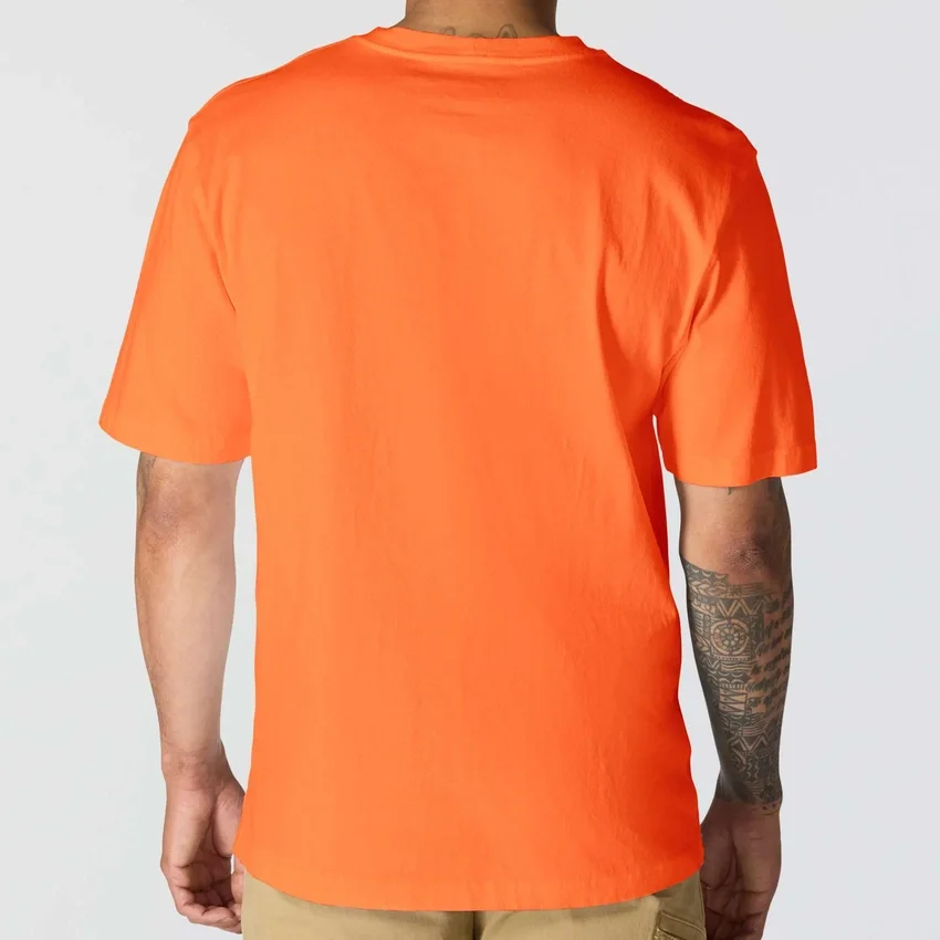 Camisas masculinas icônicas K87 de corte largo e tecido pesado com bolso
