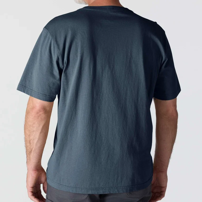 Camisas masculinas icônicas K87 de corte largo e tecido pesado com bolso