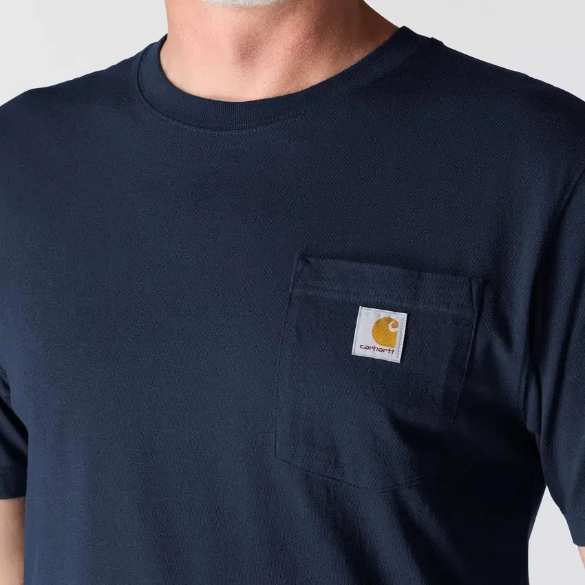 Camisas masculinas icônicas K87 de corte largo e tecido pesado com bolso