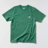 Camisas masculinas icônicas K87 de corte largo e tecido pesado com bolso