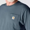 Camisas masculinas icônicas K87 de corte largo e tecido pesado com bolso