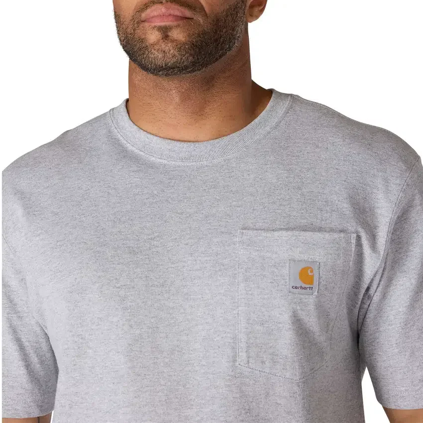 Camisas masculinas icônicas K87 de corte largo e tecido pesado com bolso