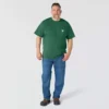 Camisas masculinas icônicas K87 de corte largo e tecido pesado com bolso