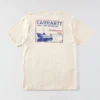 Camisas masculinas Irvine de corte descontraído com grafismo de barco
