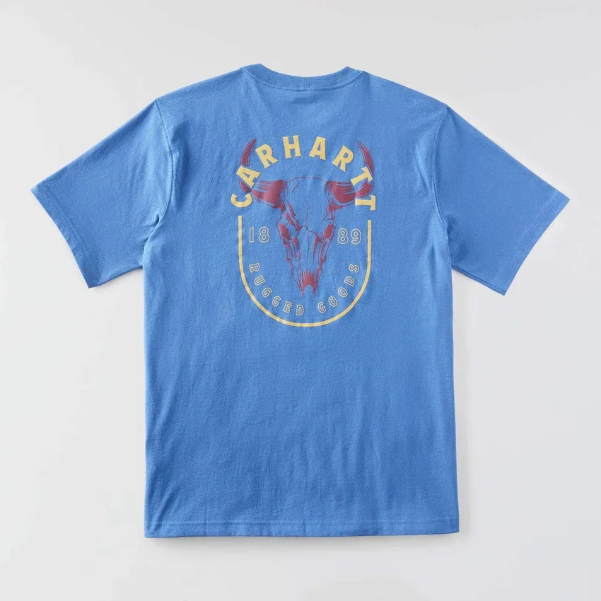 Camisas masculinas Irvine de corte descontraído com grafismo de caveira