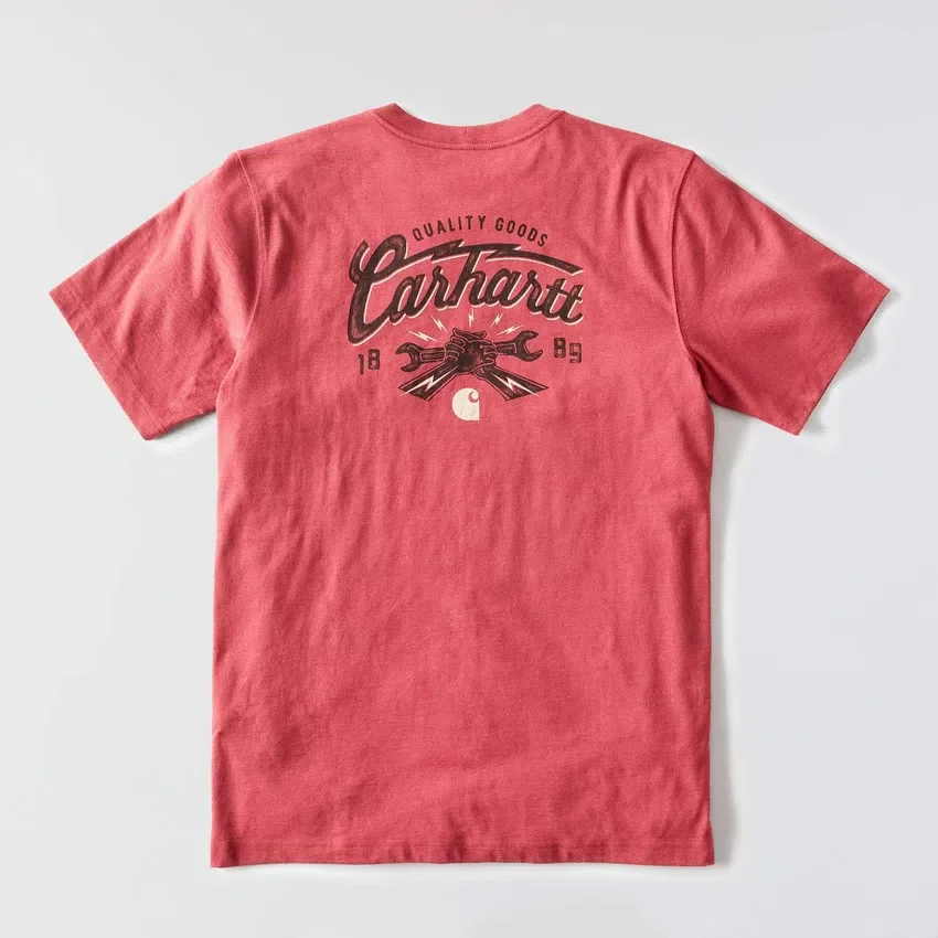 Camisas masculinas Irvine de corte descontraído com grafismo de chave inglesa