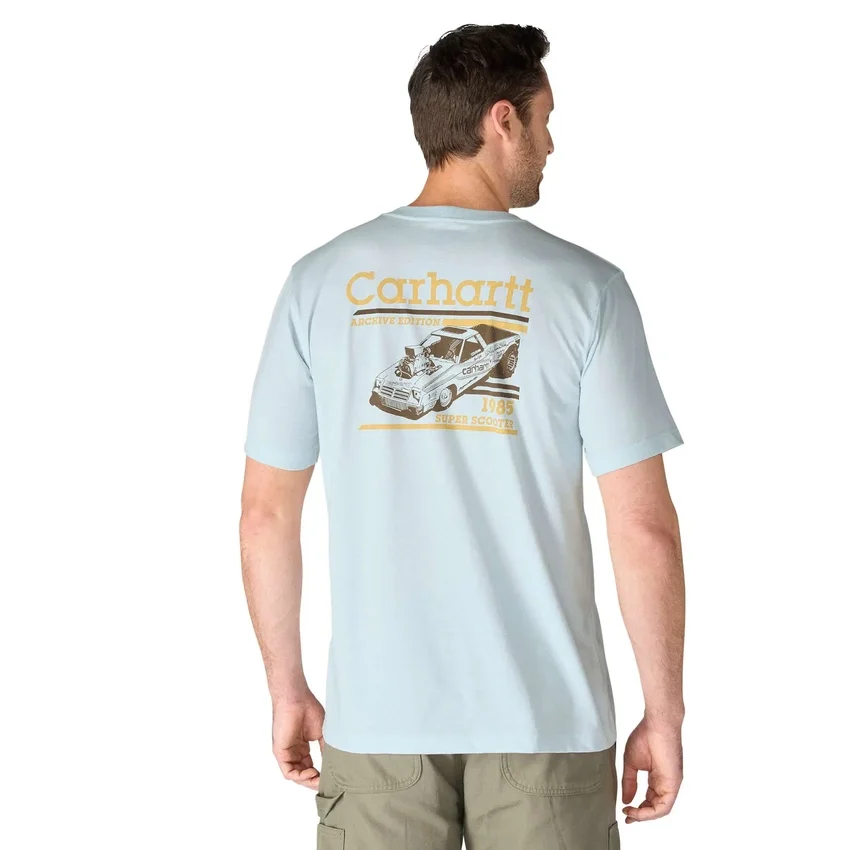 Camisas masculinas Irvine de corte descontraído com grafismo de corridas