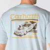 Camisas masculinas Irvine de corte descontraído com grafismo de corridas