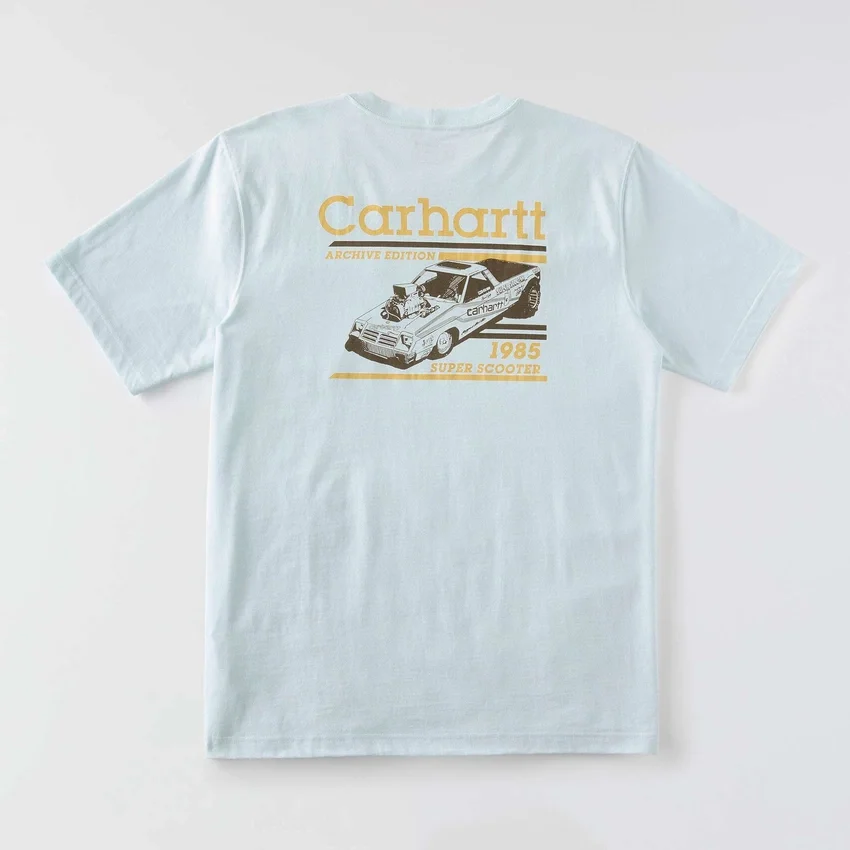 Camisas masculinas Irvine de corte descontraído com grafismo de corridas
