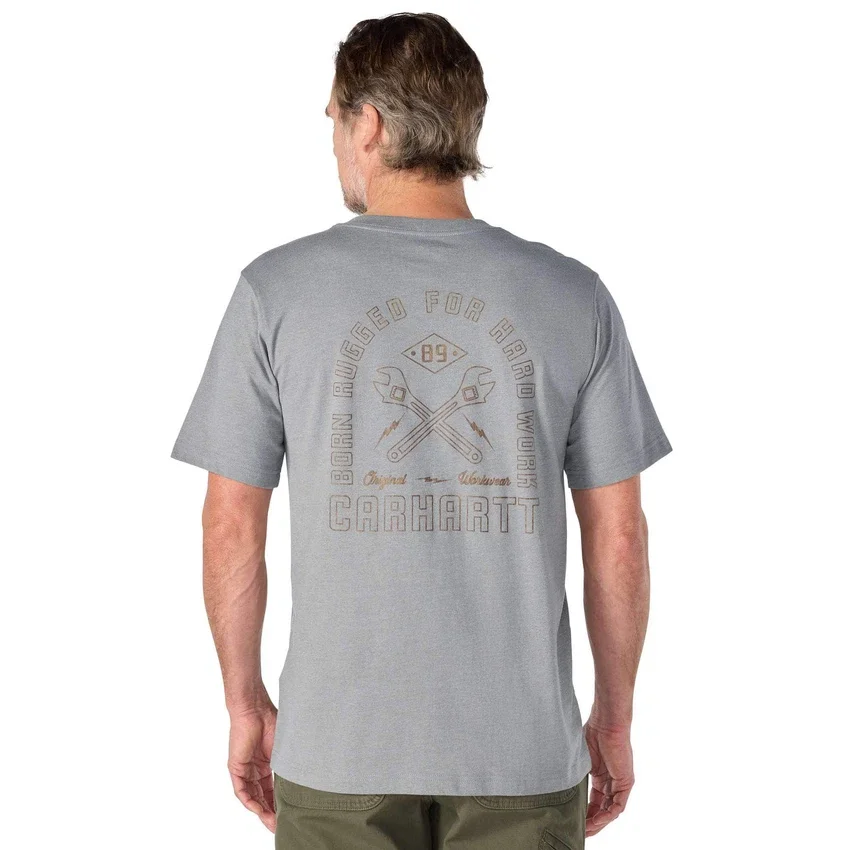Camisas masculinas Irvine de corte descontraído com grafismo de ferramentas