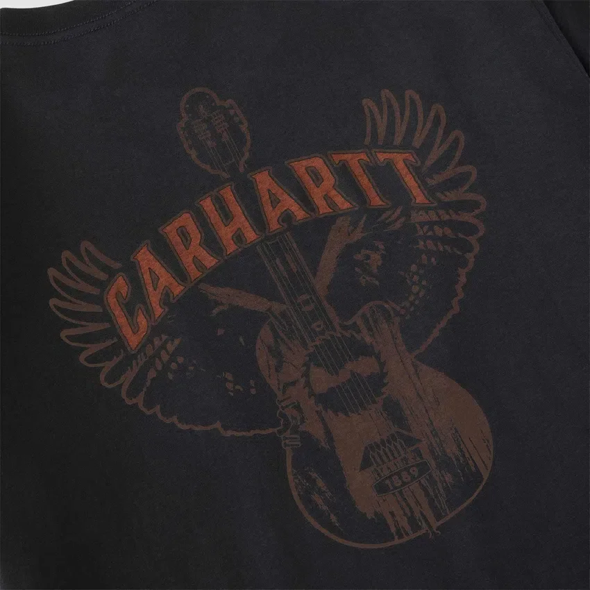 Camisas masculinas Irvine de corte descontraído com grafismo de guitarra