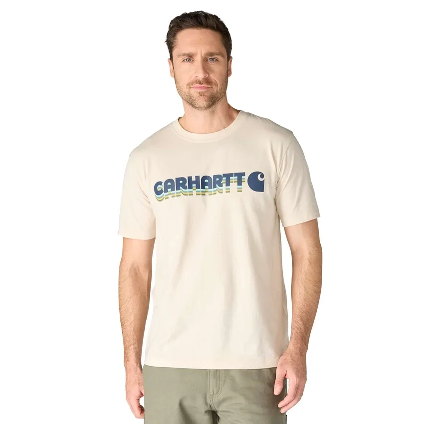 Camisas masculinas Irvine de corte descontraído com logótipo em camadas