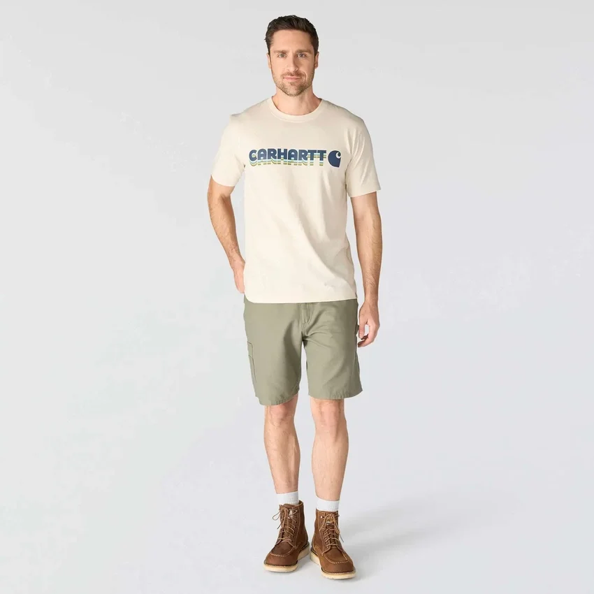 Camisas masculinas Irvine de corte descontraído com logótipo em camadas
