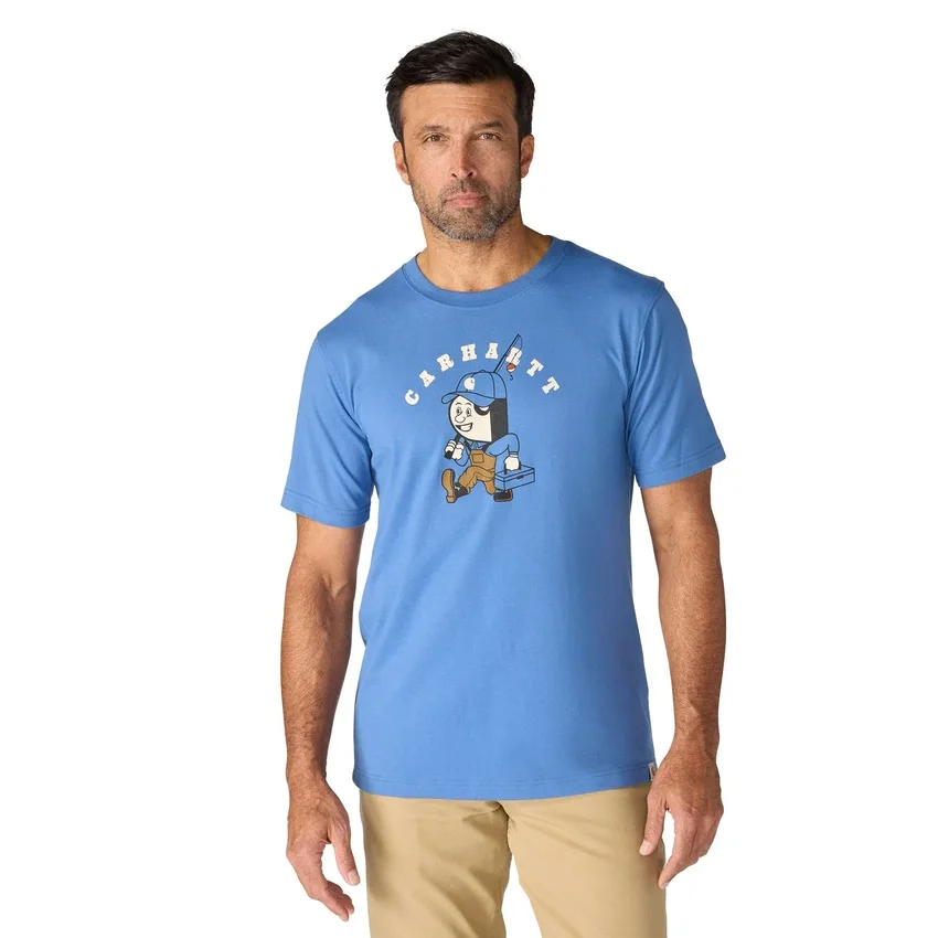 Camisas masculinas Irvine de corte descontraído com motivo gráfico de pesca