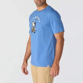 Camisas masculinas Irvine de corte descontraído com motivo gráfico de pesca