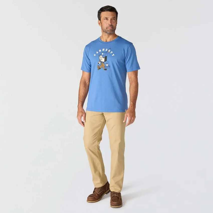 Camisas masculinas Irvine de corte descontraído com motivo gráfico de pesca