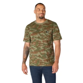 Camisas masculinas Irvine de corte descontraído com padrão camuflado