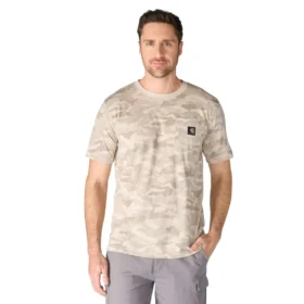Camisas masculinas Irvine de corte descontraído com padrão camuflado