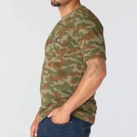 Camisas masculinas Irvine de corte descontraído com padrão camuflado