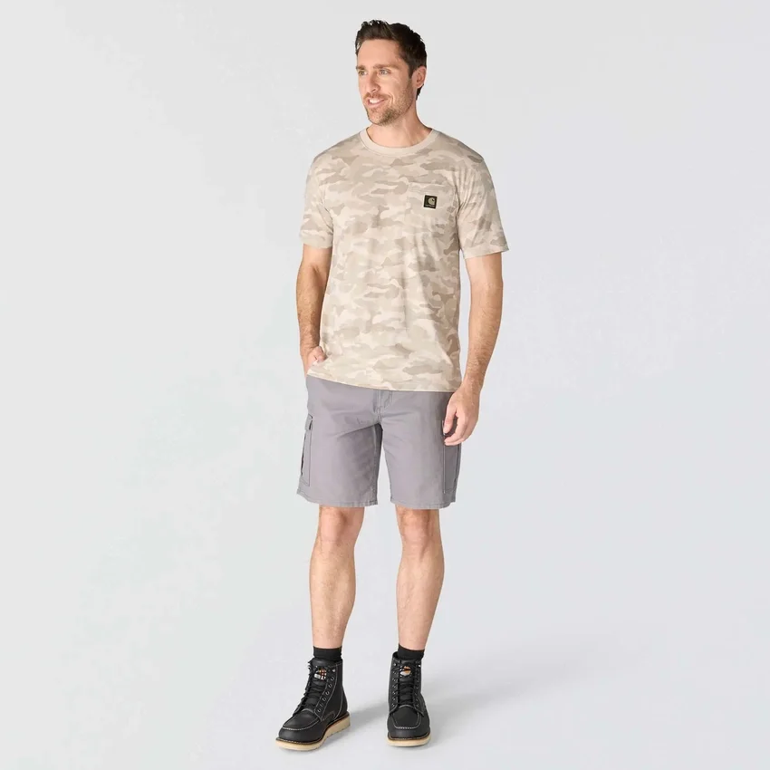Camisas masculinas Irvine de corte descontraído com padrão camuflado