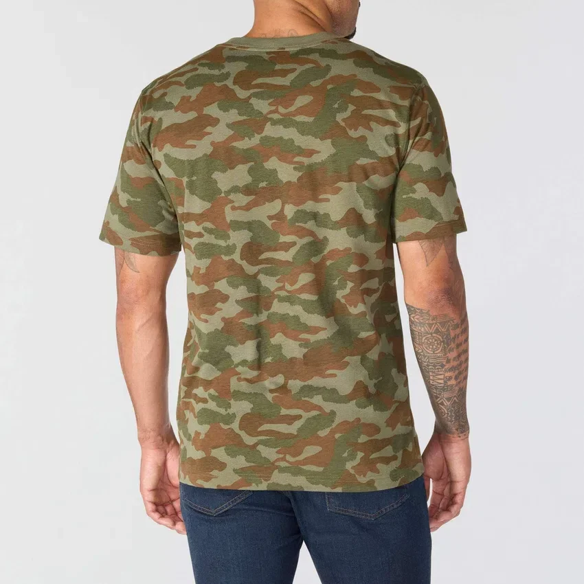Camisas masculinas Irvine de corte descontraído com padrão camuflado