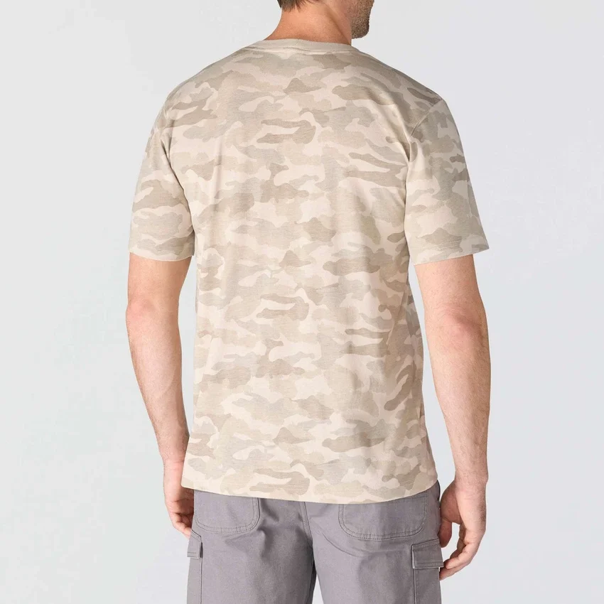 Camisas masculinas Irvine de corte descontraído com padrão camuflado