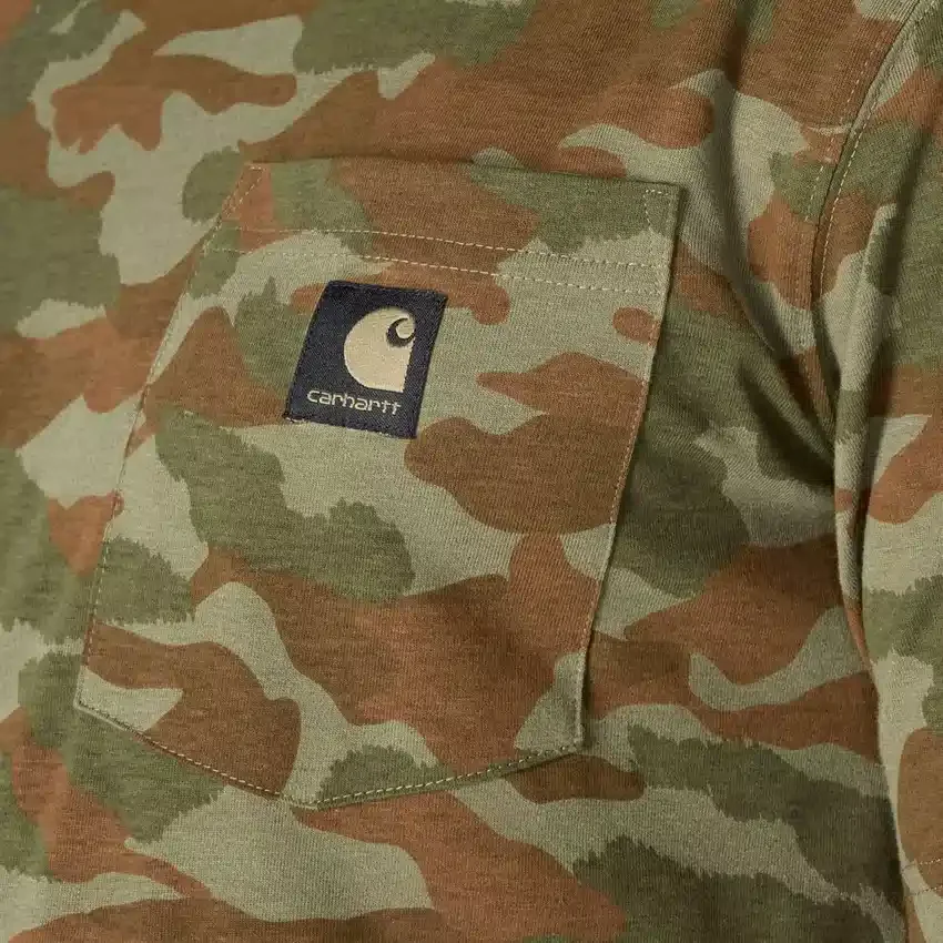 Camisas masculinas Irvine de corte descontraído com padrão camuflado