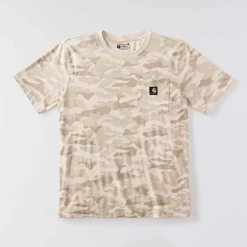 Camisas masculinas Irvine de corte descontraído com padrão camuflado
