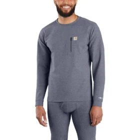 Camisas térmicas de base para homem - carhartt Force® - Peso pesado - Malha mesclada