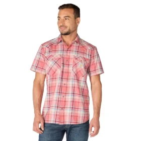 Camisas xadrez com manguitos curtos e corte descontraído Montana Bozeman para homem