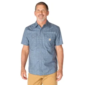 Camisas xadrez com manguitos curtos e corte descontraído Montana Bozeman para homem