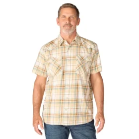 Camisas xadrez com manguitos curtos e corte descontraído Montana Bozeman para homem