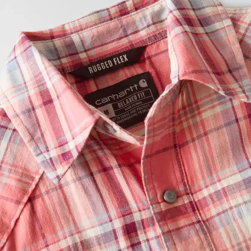 Camisas xadrez com manguitos curtos e corte descontraído Montana Bozeman para homem