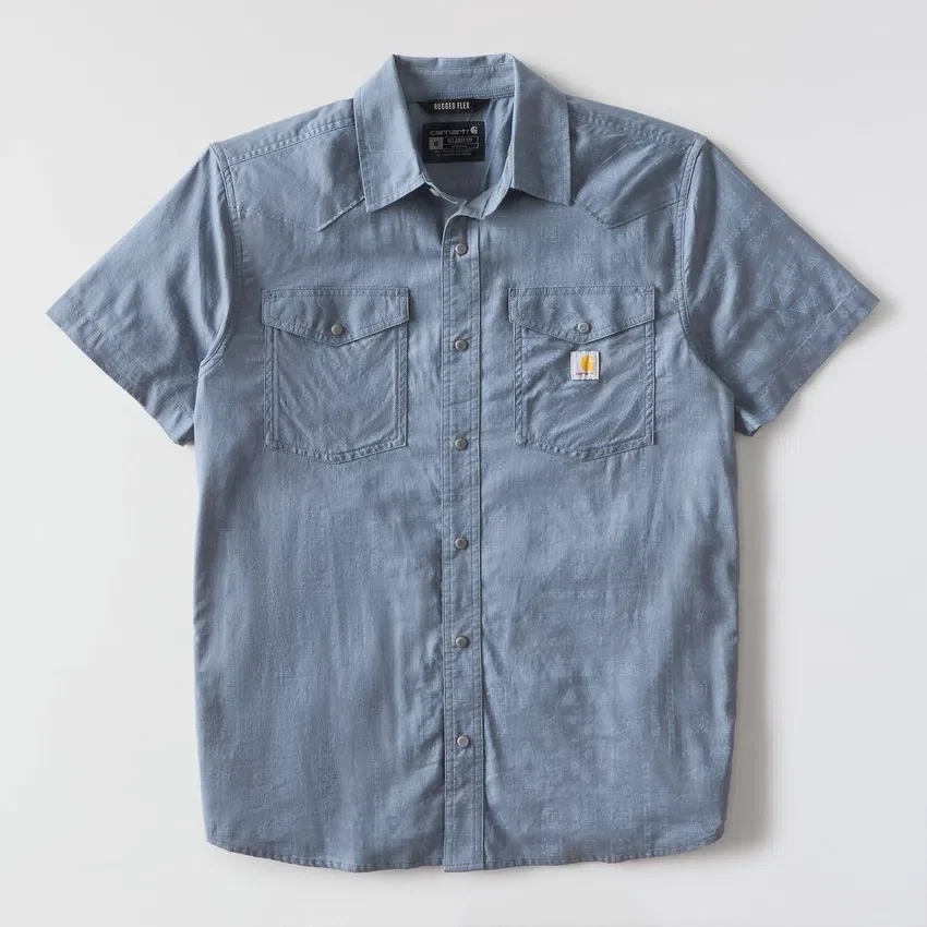 Camisas xadrez com manguitos curtos e corte descontraído Montana Bozeman para homem