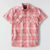 Camisas xadrez com manguitos curtos e corte descontraído Montana Bozeman para homem