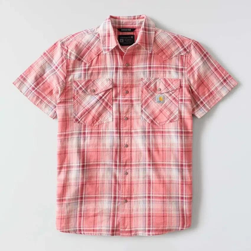 Camisas xadrez com manguitos curtos e corte descontraído Montana Bozeman para homem