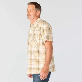 Camisas xadrez com manguitos curtos e corte descontraído Montana Bozeman para homem