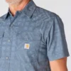 Camisas xadrez com manguitos curtos e corte descontraído Montana Bozeman para homem