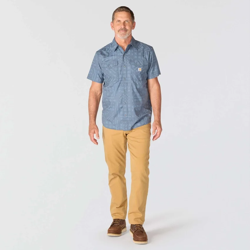 Camisas xadrez com manguitos curtos e corte descontraído Montana Bozeman para homem