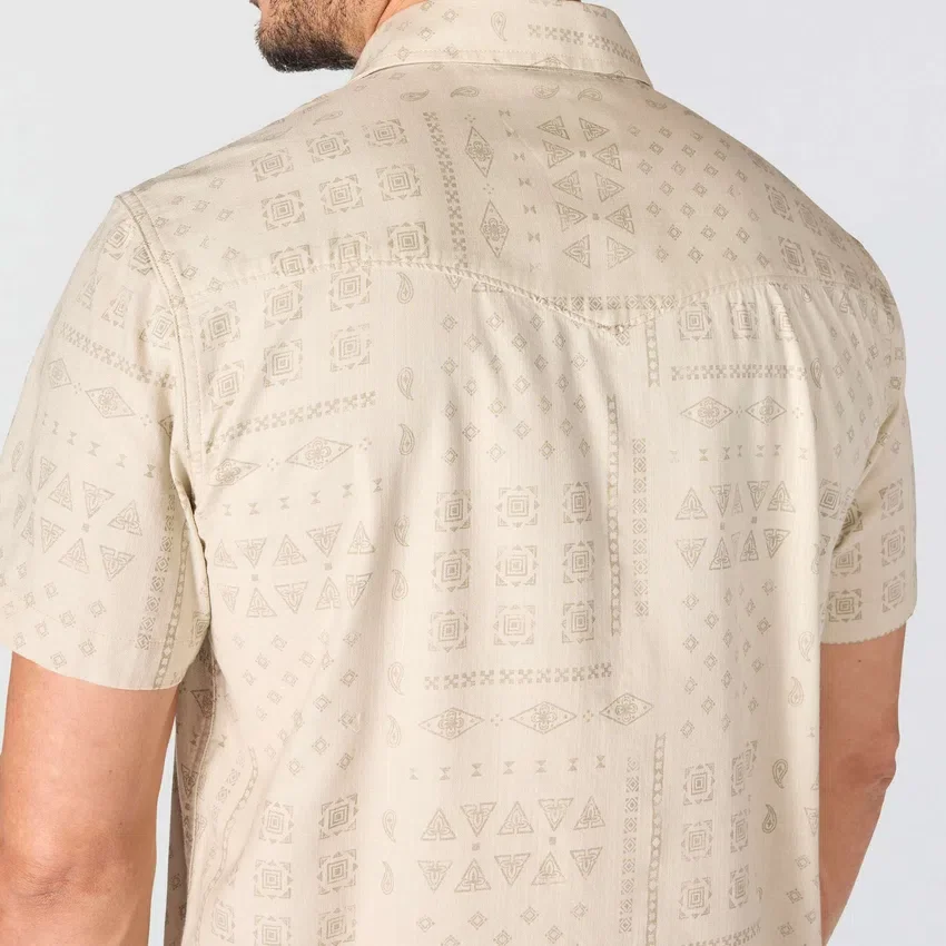 Camisas xadrez com manguitos curtos e corte descontraído Montana Bozeman para homem