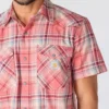Camisas xadrez com manguitos curtos e corte descontraído Montana Bozeman para homem