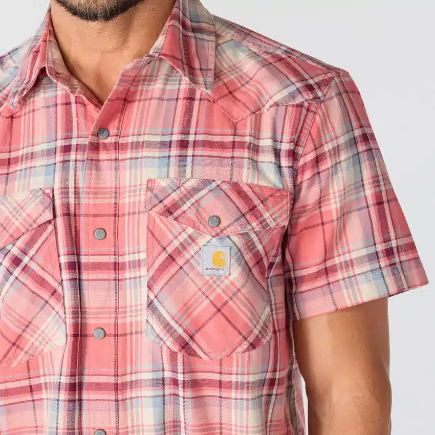 Camisas xadrez com manguitos curtos e corte descontraído Montana Bozeman para homem