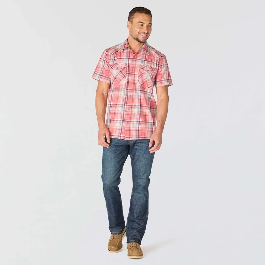 Camisas xadrez com manguitos curtos e corte descontraído Montana Bozeman para homem