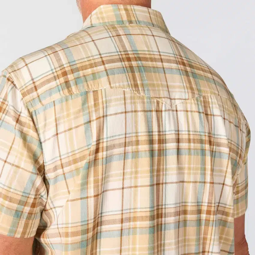 Camisas xadrez com manguitos curtos e corte descontraído Montana Bozeman para homem