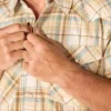 Camisas xadrez com manguitos curtos e corte descontraído Montana Bozeman para homem
