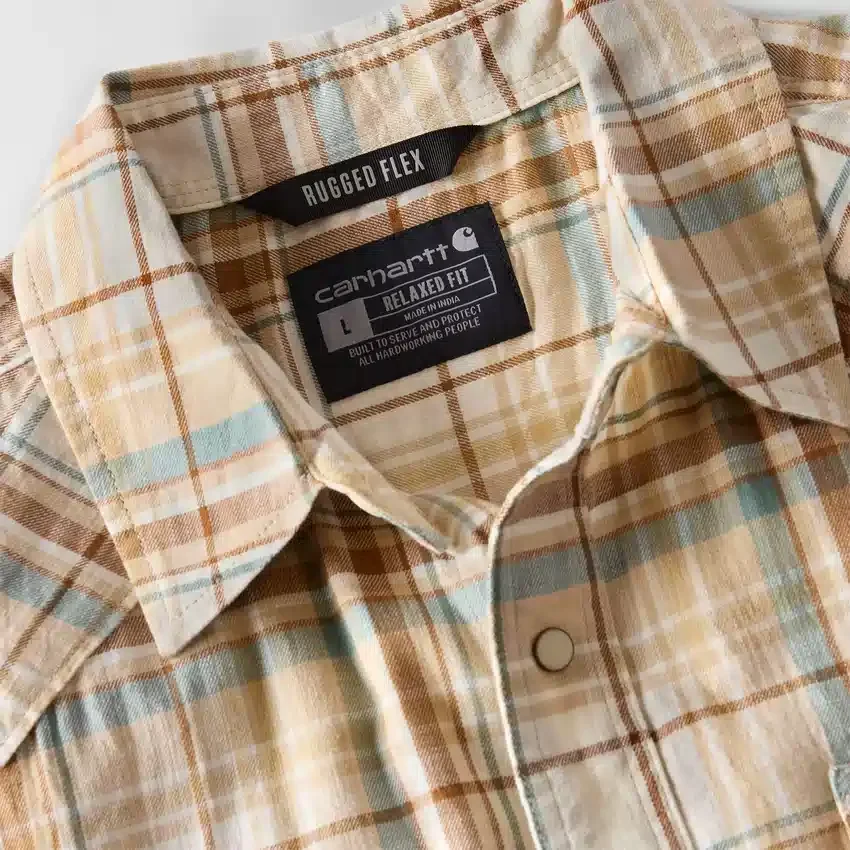 Camisas xadrez com manguitos curtos e corte descontraído Montana Bozeman para homem