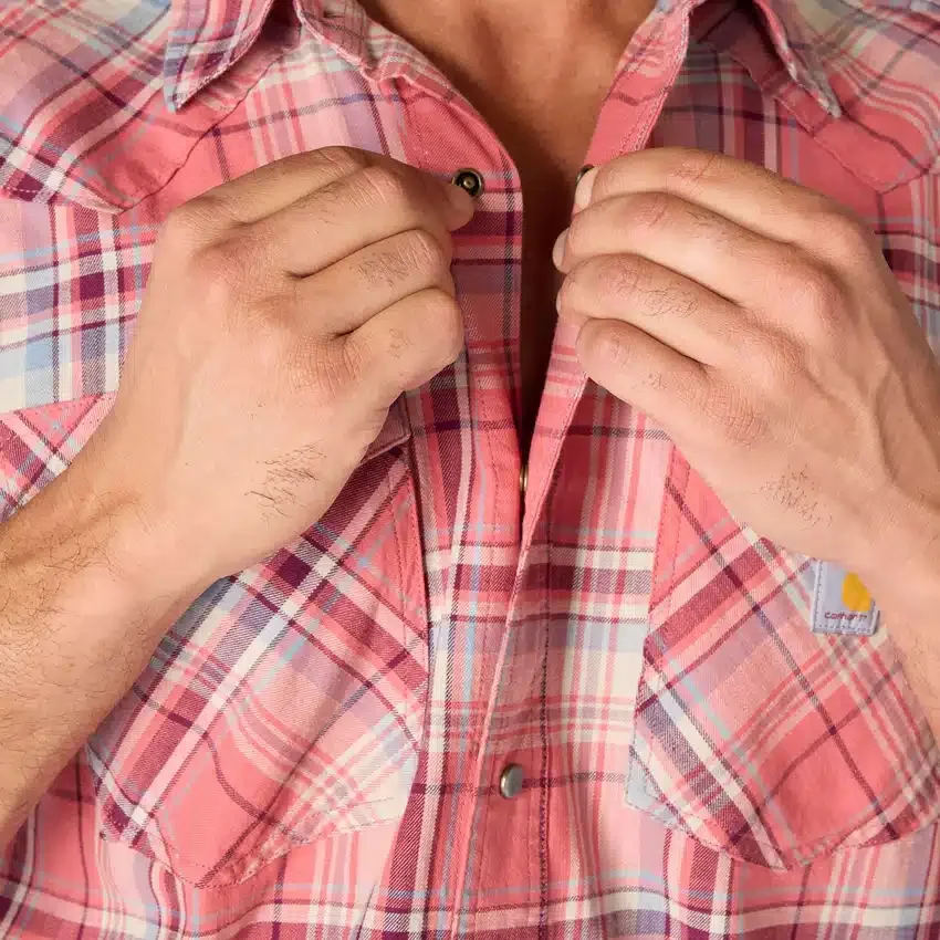 Camisas xadrez com manguitos curtos e corte descontraído Montana Bozeman para homem
