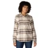 Camisas xadrez de corte descontraído da série de fibras Tencel™ para mulher