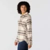 Camisas xadrez de corte descontraído da série de fibras Tencel™ para mulher