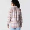 Camisas xadrez de corte descontraído da série de fibras Tencel™ para mulher